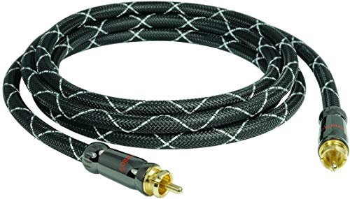 12,5m SunshineTronic Premium Subwoofer-Kabel | 4-Fach geschirmt | Mono Cinch Kabel | HQNL-12,5