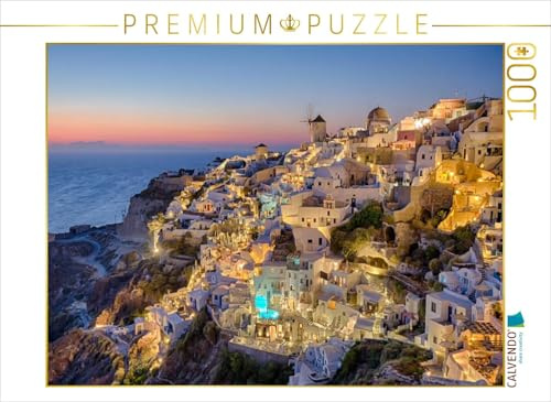 CALVENDO Puzzle Lichter von Oia | 1000 Teile Lege-Größe 64 x 48 cm Foto-Puzzle für glückliche Stunden