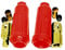 WeldingCity Dinse-Type Twist-Lock Insulated Connector Pair (Male/Female Red Cover) for Welding Cable AWG 1/0-3/0 (50-70mm)
