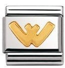 Nomination Composable Classic Buchstaben Edelstahl und 18K-Gold (23_W) [W]