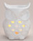 Wurm Duftlampe Eule aus Porzellan weiß (11 x 9 x 15 cm)