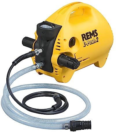 Rems E-Push 2 Elektro-Druckprüfpumpe (1300 W, zur Druck-/Dichtheitsprüfung von Rohrleitungssystemen, Prüfbereich ≤ 6 MPa/60 bar/870 psi, für Sanitar/Heizung) 115500 R220