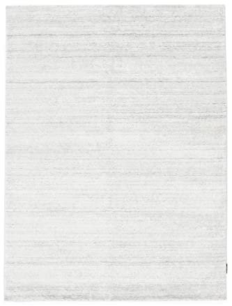 RugVista, Bamboo Silk Loom, Fait Main, Tapis, Shaggy, Pile Moyenne, 140 x 200 cm, Rectangle, Care & Fair, Soie de Bambou, Couloir, Chambre, Cuisine, Salon, Naturel Clair
