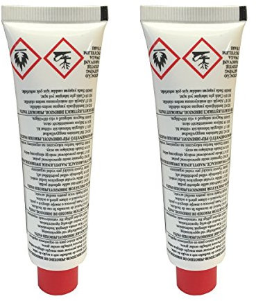 Tube durcisseur rouge pour mastic 2 K, réparation en fibre de verre, résines (lot de 2).
