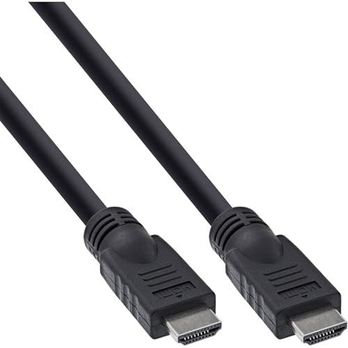 InLine HDMI Kabel High Speed Full HD 1080p Stecker Stecker TV Monitor PC schwarz, 15 m, 17615E