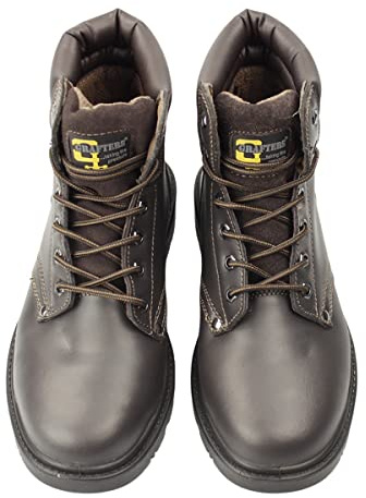 Grafters APPRENTICE Unisex Leather Safety Boots Brown