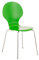 CLP Stapelstuhl Diego I Komfortabler Esszimmerstuhl I Metallgestell, Holzsitz I Ergonomisches Design I Platzsparend In Esszimmer Und Küche, Farbe:grün