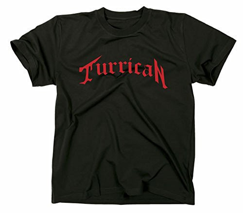 Turrican T-Shirt, Classic Vintage, C64 Amiga Gameboy SNES, L, schwarz