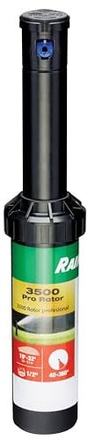 Rain Bird CP3504PC Pro Rotor con boquilla de cortina de lluvia, patrón de 40 ° - 360 °, distancia de pulverización de 15 pies - 35 pies