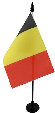 AZ FLAG - Tischflagge Belgien - 15x10 cm - Belgische Tischfahne 10 x 15 Cm - Flaggen