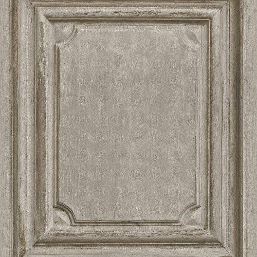 Rasch Wooden Door Pattern Wallpaper Faux Wood Effect Panel Textured (Natural 524406)