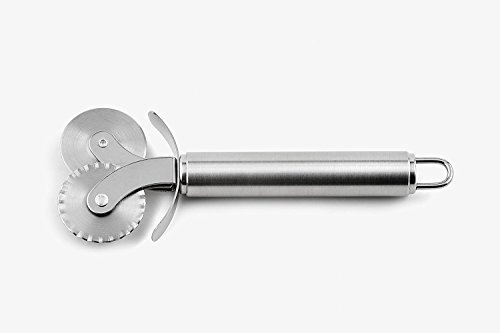 Weis Doppel-Teigrädchen, Edelstahl, Silber, 17 x 7 x 2 cm