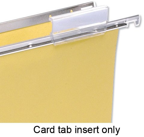 5 Star Card Inserts for Suspension File Tabs White [Pack of 50]