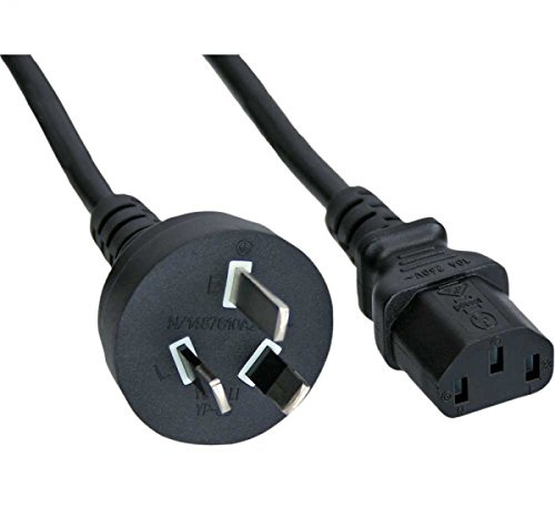 3er Set InLine Netzstecker Australien/Argentinien auf Kaltgerätestecker C13 NetzKabel (1,8m) schwarz