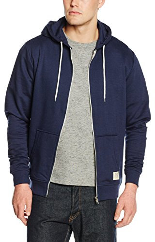 Blend BHNOAH Herren Sweatjacke Kapuzenjacke Hoodie mit Kapuze und Reißverschluss, Größe:M, Farbe:Navy solid (70230)