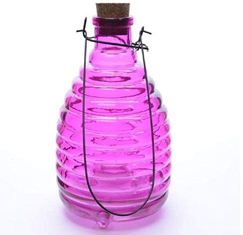 Insektenfalle Wespenfalle Glas umweltfreundlich und ohne Gift Insekten Wespen Falle pink fuchsie