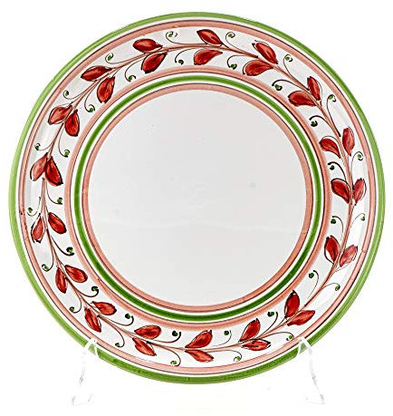 Ceramiche Azzaro & Romano Caltagirone - Plato Pizza Ø 30 cm de cerámica de Caltagirone, perfecto para una pizza auténtica y sabrosa