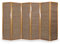 6 pan diviseur de pièce écran Pliant - diviseur de Shoji Bois avec du Bambou en Brun Clair