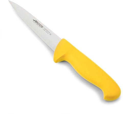 Arcos Serie 2900 - Cuchillo Carnicero - Hoja de Acero Inoxidable NITRUM de 150 mm - Mango inyectado en Polipropileno Color amarillo