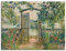 ARTland Wanddeko Leinwand Bilder Wandbild 120x90 cm Garten Zaun Pflanzen Bäume Blumen Das Gartentor in Vetheuil 1881 Impressionismus Claude Monet T6KO
