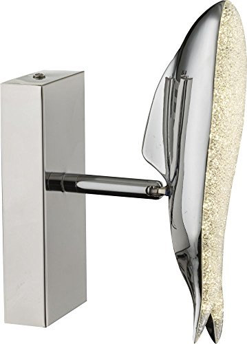 GLOBO LED Kristall Wandlampe, Wal-Design, Chrom, H 23,5 cm PRESTON