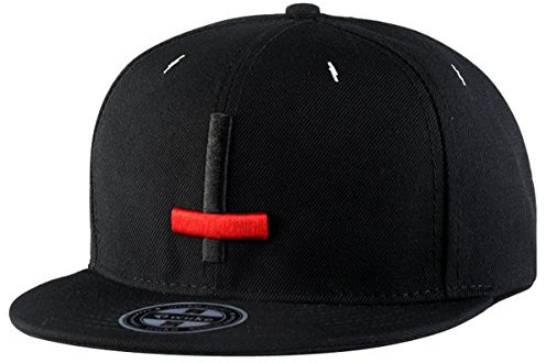 Aivtalk Hiphop Baseball Cap Mütze Schwarz Snapback Unisex Baseball Kappe Hut with Adjustable Strap