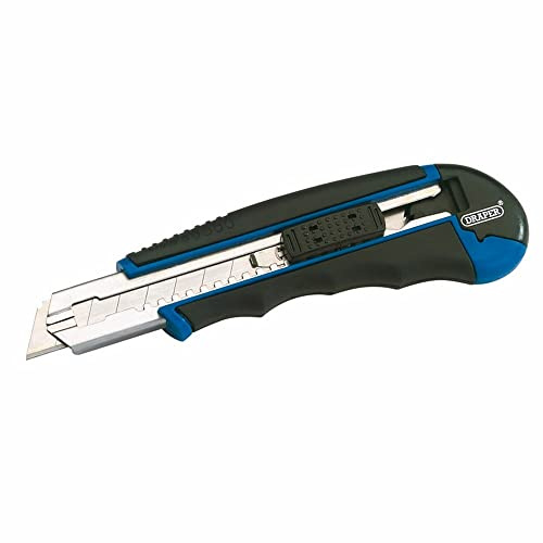Draper 72144 18mm Soft Grip Utility Knife, Silver