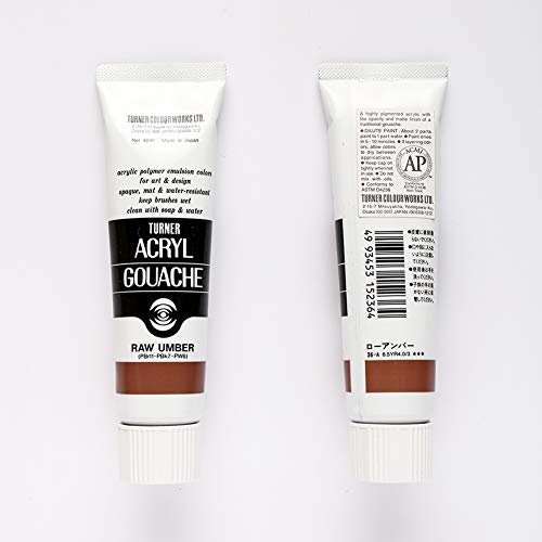 Turner Colour Works Acryl Gouache Artist Acrylic Paint - Single 40 ml Tube - Raw Umber