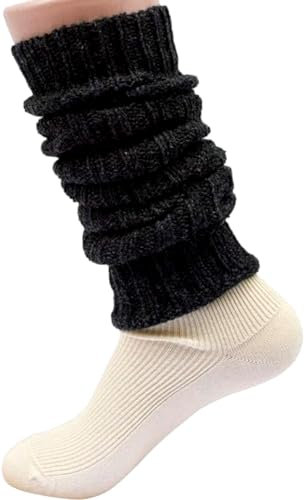 Hirsch Natur, Beinstulpen, 100% Wolle (kbT) (Schwarz)