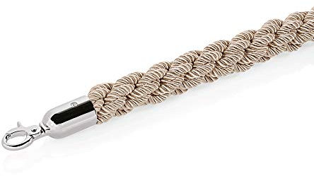 WAS 2207 157 Verbindungstau mit Beschläge Verchromt, Cremefarbig, 32cm Durchmesser, 150cm Länge