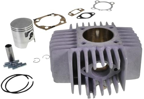 Zylinder Kit AIRSAL Sport 65ccm kompatibel mit Puch Maxi Aleta pequena | Aluminium-Sportzylinder mit 44mm Bohrung, 12mm Kolbenbolzen; kompatibel mit Puch Automatico X20, inkl. Dichtsatz und Kolben