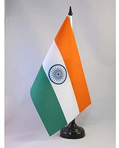 AZ FLAG - Tischflagge Indien - 21x14 cm - Indische Tischfahne 14 x 21 Cm - Flaggen
