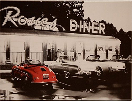 Kühlschrank Metall Magnet 6x8 cm Rosies Diner Bar Nostalgie Tin Sign EMAG309