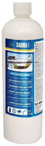 Sadira | Limpia Cascos y Cubiertas. Limpiador para Barcos. Elimina Manchas Amarillas de óxido y Grises. Limpia línea de flotación. Blanqueador eficaz