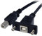 StarTech.com USBPNLBFBM1 Cavo Pannello USB da B a B, F/M, 0.3 m, Nero