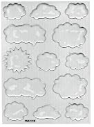 Rayher - 7874600 - Epoxy-Sticker, klar, 2-6 cm, Karte 13 Motive, Sprechblasen