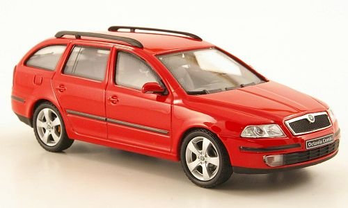Skoda Octavia Combi, rot, Modellauto, Abrex 1:43