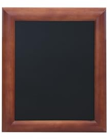 Securit 30 x 40cm Hartholz Kreidetafel - in lackiertem Dunkelbraun - inkl Wandaufhängung | Melaminoberfläche für Kreidemarker - Innen und Außen - Montagekit enthalten