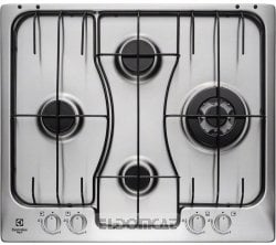 Electrolux RGG 6243 LOX Integrado Encimera de gas Acero inoxidable hobs - Placa (Integrado, Encimera de gas, Acero inoxidable, Acero inoxidable, 1000 W, 2000 W)