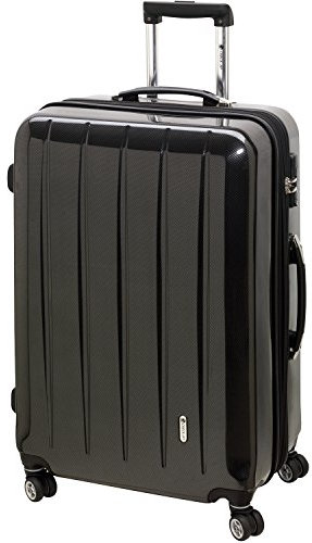 CHECK.IN Trolley London-TSA, Carbon schwarz, ca. 75cm/110 Liter/5,3Kg (XL, Carbon schwarz)