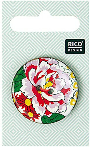 Rico Design Neu!! Knopf mit rosa Rose
