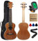 Kulana Deluxe ukulele, in legno di mogano con rilegatura e corde Aquila + GigBag Concerto