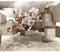 murando - Vlies Fototapete 3d Effekt 350x256cm Foto Tapete Wohnzimmer Vliestapete XXL Motivtapeten Bildtapete 3d Effekt Wand Dekoration - optische Täuschung Illusion Blumen Orchidee b-C-0029-a-b