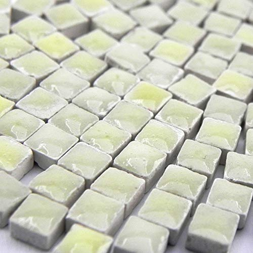 Micro Mosaic Tiles 3/16inch 5x5mm, 1000 pcs, Pale Ivory, WW01