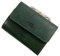 GoBago Bügelbörse Damen Leder Portemonnaie Geldbeutel Knipser 10,5 x 7,5 cm (Grün)