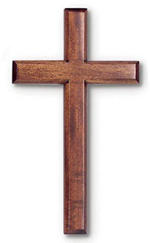 Unp Wall Cross 4 x 8 Mahogany Dark Wood Polybagged Pre-drilled Hole