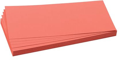 FRANKEN Moderationskarten Rechteck, 205 x 95 mm, 500 Stück, Präsentationskarten ideal für Meetings, Trainings, Schulungen im Büro oder Hotel und Lehrer in der Schule, Metaplankarten, Rot, UMZ 1020 07