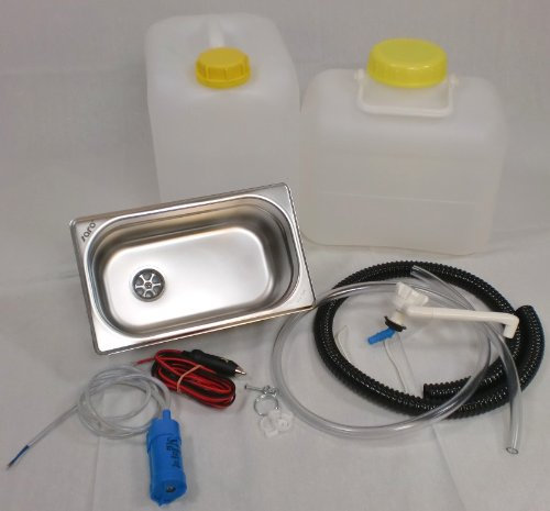 12V Wasseranlage Imbisswagen Verkaufsanhänger Campingküche Bausatz Spüle 265x160x200 Novo (ad-ideen)
