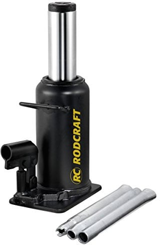 Rodcraft MGN 5 Flaschenwagenheber, 5 t Hubkraft, Überlastschutz | Hubhöhe 198–390 mm, Hub 192 mm, geschweißte Konstruktion. Ideal für Pkw und leichte Nutzfahrzeuge