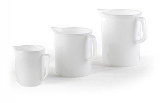 Plastime Caraffa Graduata Rigida, 5 l, HDPE, Bianco, 30 x 19 x 24 cm